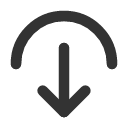 иконка arrow up from arc, arrow, стрелка, up, стрелка вверх, from, arc
