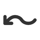 иконки arrow wave left down, arrow, стрелка, wave, left, down