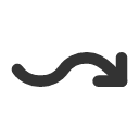 иконки arrow wave right down, arrow, стрелка, wave, right, down