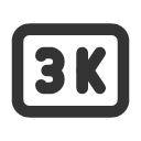 иконка badge 3k, badge, бейдж, 3k