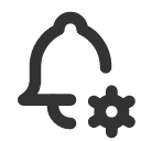 иконки bell cog, bell, колокольчик, cog