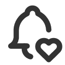 иконки bell heart, bell, колокольчик, heart, сердце