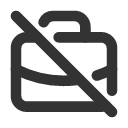 иконки briefcase off, briefcase, портфель, off