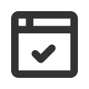 иконка browser check, browser, браузер, check, галочка