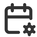 иконка calendar cog, calendar, календарь, cog