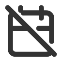 иконка calendar off, calendar, календарь, off