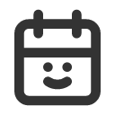 иконка calendar smile, calendar, календарь, smile, смайлик