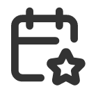 иконка calendar star, calendar, календарь, star, звезда