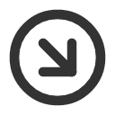 иконки circle arrow down right, circle, arrow, стрелка, down, right