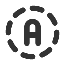 иконки circle dashed letter a, circle, dashed, letter, почта