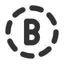 иконки circle dashed letter b, circle, dashed, letter, почта