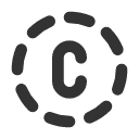 иконки circle dashed letter c, circle, dashed, letter, почта