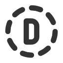 иконки circle dashed letter d, circle, dashed, letter, почта