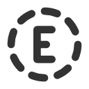 иконки circle dashed letter e, circle, dashed, letter, почта