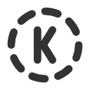иконки circle dashed letter k, circle, dashed, letter, почта