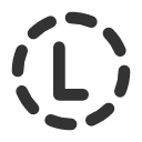иконки circle dashed letter l, circle, dashed, letter, почта