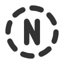иконки circle dashed letter n, circle, dashed, letter, почта