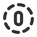 иконки circle dashed letter o, circle, dashed, letter, почта