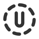 иконки circle dashed letter u, circle, dashed, letter, почта
