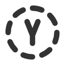 иконки circle dashed letter y, circle, dashed, letter, почта