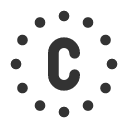 иконки circle dotted letter c, circle, dotted, letter, почта