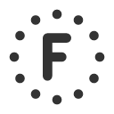 иконки circle dotted letter f, circle, dotted, letter, почта