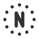 иконка circle dotted letter n, circle, dotted, letter, почта