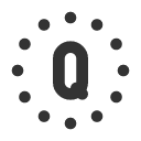 иконки circle dotted letter q, circle, dotted, letter, почта