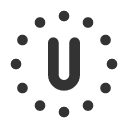 иконки circle dotted letter u, circle, dotted, letter, почта