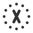 иконки circle dotted letter x, circle, dotted, letter, почта