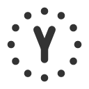 иконки circle dotted letter y, circle, dotted, letter, почта