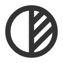 иконка circle half 2, circle, half, батарея