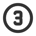 иконки circle number 3, circle, number