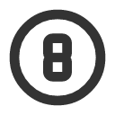 иконки circle number 8, circle, number