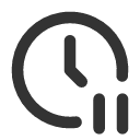 иконка clock pause, clock, часы, pause, пауза