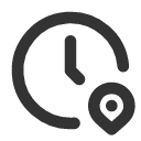 иконка clock pin, clock, часы, pin, кнопка