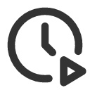 иконка clock play, clock, часы, play, играть