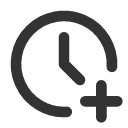 иконка clock plus, clock, часы, plus, плюс