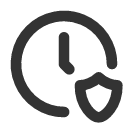 иконка clock shield, clock, часы, shield, щит