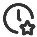 иконка clock star, clock, часы, star, звезда