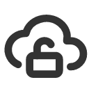 иконка cloud lock open, cloud, облако, lock, замок, open