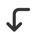 иконки corner left down, corner, left, стрелка, down