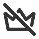 иконки crown off, crown, корона, off