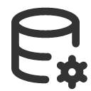 иконки database cog, database, база данных, cog