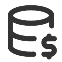 иконка database dollar, database, база данных, dollar, доллар