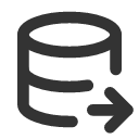 иконка database export, database, база данных, export, экспорт
