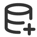 иконки database plus, database, база данных, plus, плюс