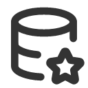 иконка database star, database, база данных, star, звезда