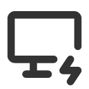 иконка device desktop bolt, device, desktop, рабочий стол, bolt, напряжение