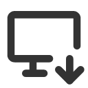 иконки device desktop down, device, desktop, рабочий стол, down, стрелка